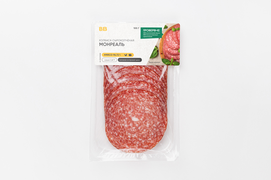 

Колбаса ВкусВилл Монреаль с/к нарезка 100 г