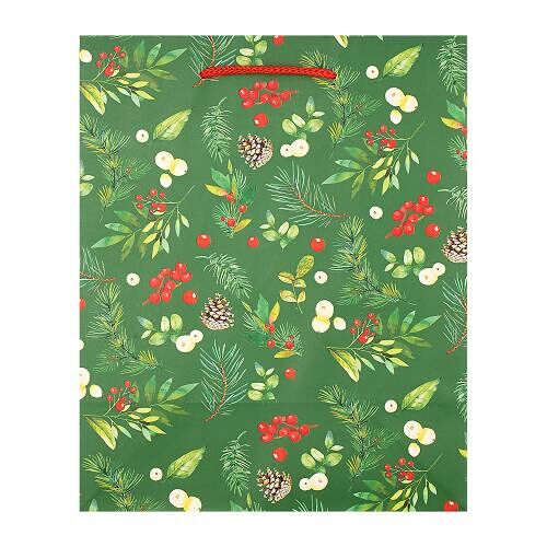 Подарочная сумка Новогодняя в ассортименте 18х22.3х10 см