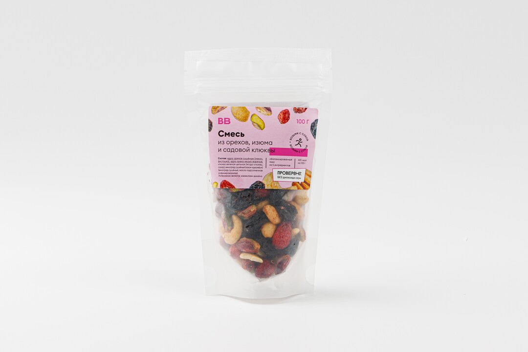 

Смесь ВкусВилл из орехов, изюма и садовой клюквы 100 г