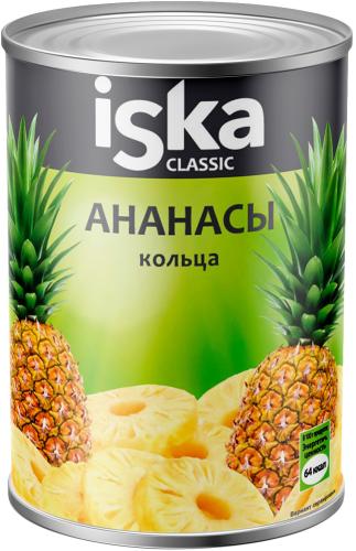 

Ананасы Iska кольца в легком сиропе 580 мл