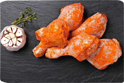 

Куриная голень для запекания в маринаде ЛЕНТА FRESH в вакуумной упаковке полуфабрикат до 1.0кг