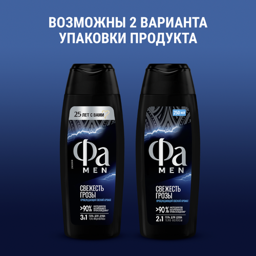 

Гель для душа мужской Фа Men Свежесть Грозы 250 мл