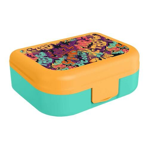Ланч-бокс Бытпласт Граффити оранжевый 1 л