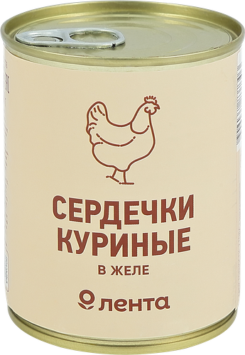 Сердечки куриные Лента в желе, 350 г