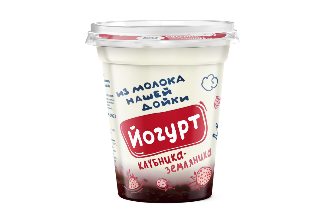 

Йогурт Из молока нашей дойки клубника-земляника 3.2-6% бзмж 330 г
