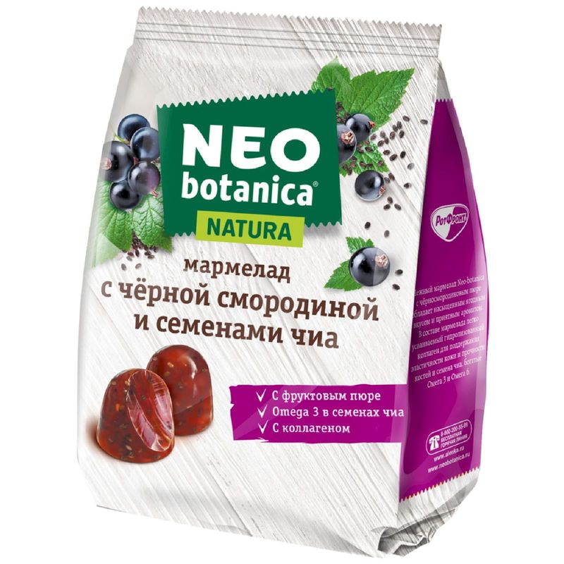 

Мармелад NEO botanica со вкусом черной смородины и семенами чиа 200 г