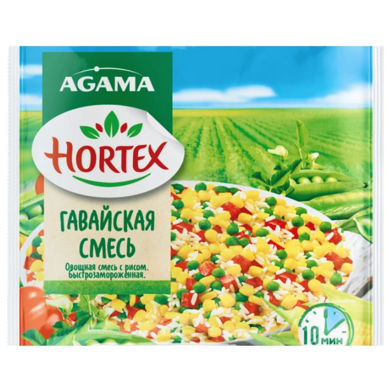

Смесь овощная Agama Гавайская с рисом замороженная 400 г
