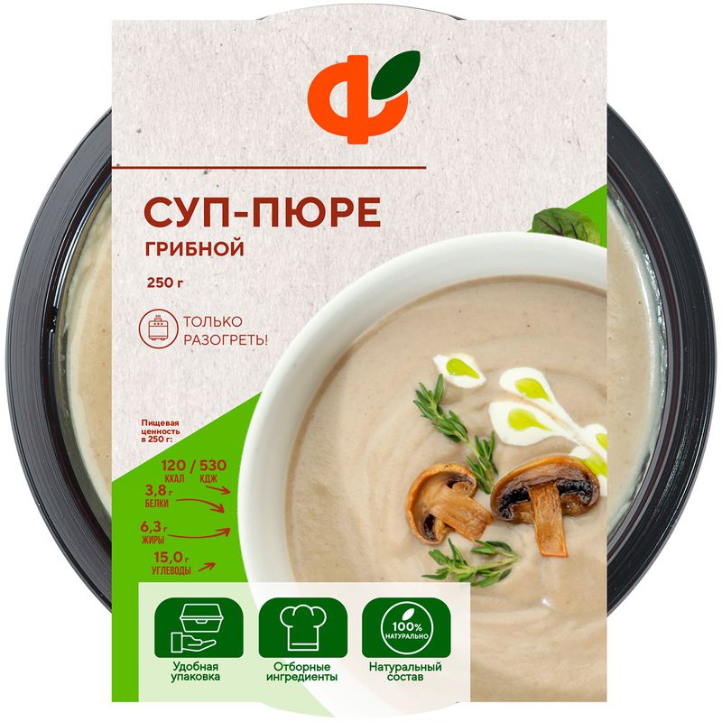 

Суп-пюре Фабрика здорового питания грибной 250 г