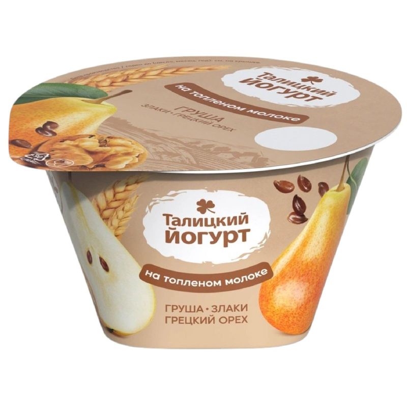 

Йогурт Талицкое на топленом молоке Груша-злаки-грецкий орех 8% 125 г
