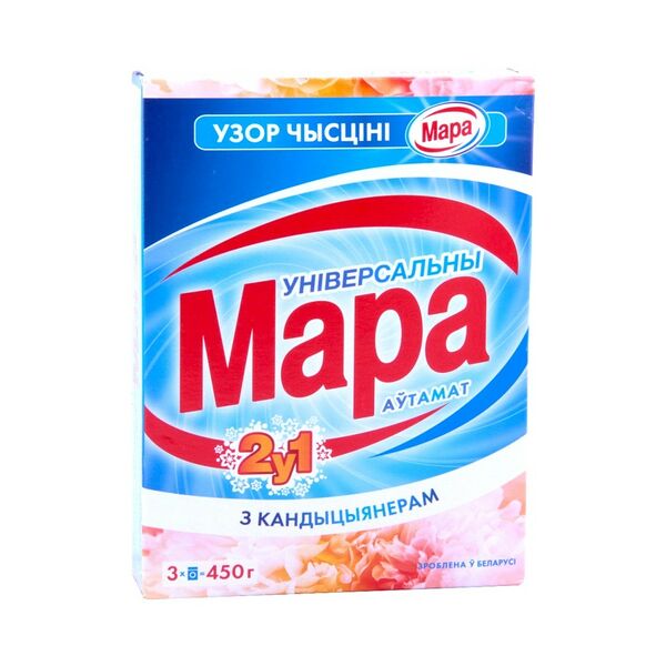 Синтет. моющее ср-во Автомат Узор Чысцiнi универсальный 2 в 1 с кондиционером Мара вес 400г