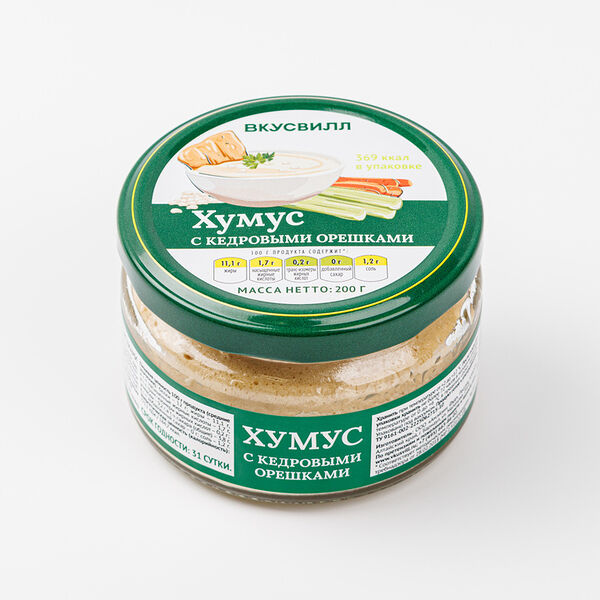 Хумус ВкусВилл с кедровыми орешками 200 г