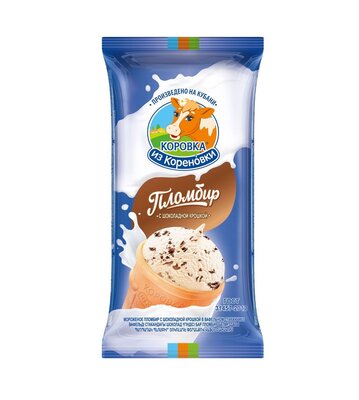 Пломбир Коровка из Кореновки с шоколадной крошкой 15% 80 г