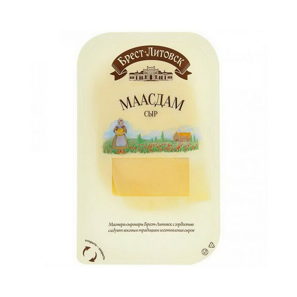 Сыр п/тв Брест-Литовск Маасдам 45% фас сл/н