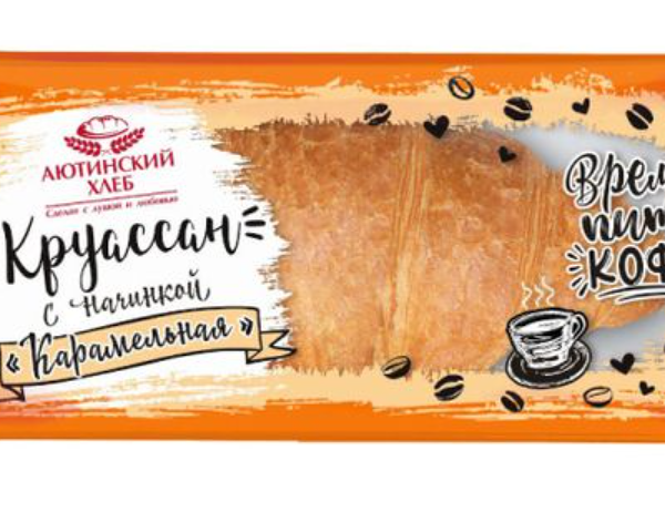 Круассан Аютинский Хлеб с карамельной начинкой, 75 г