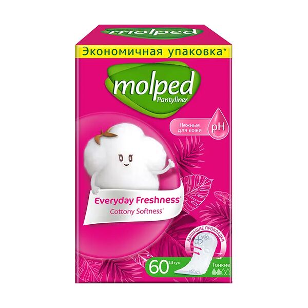 Ежедневные прокладки, Molped, 60 шт.