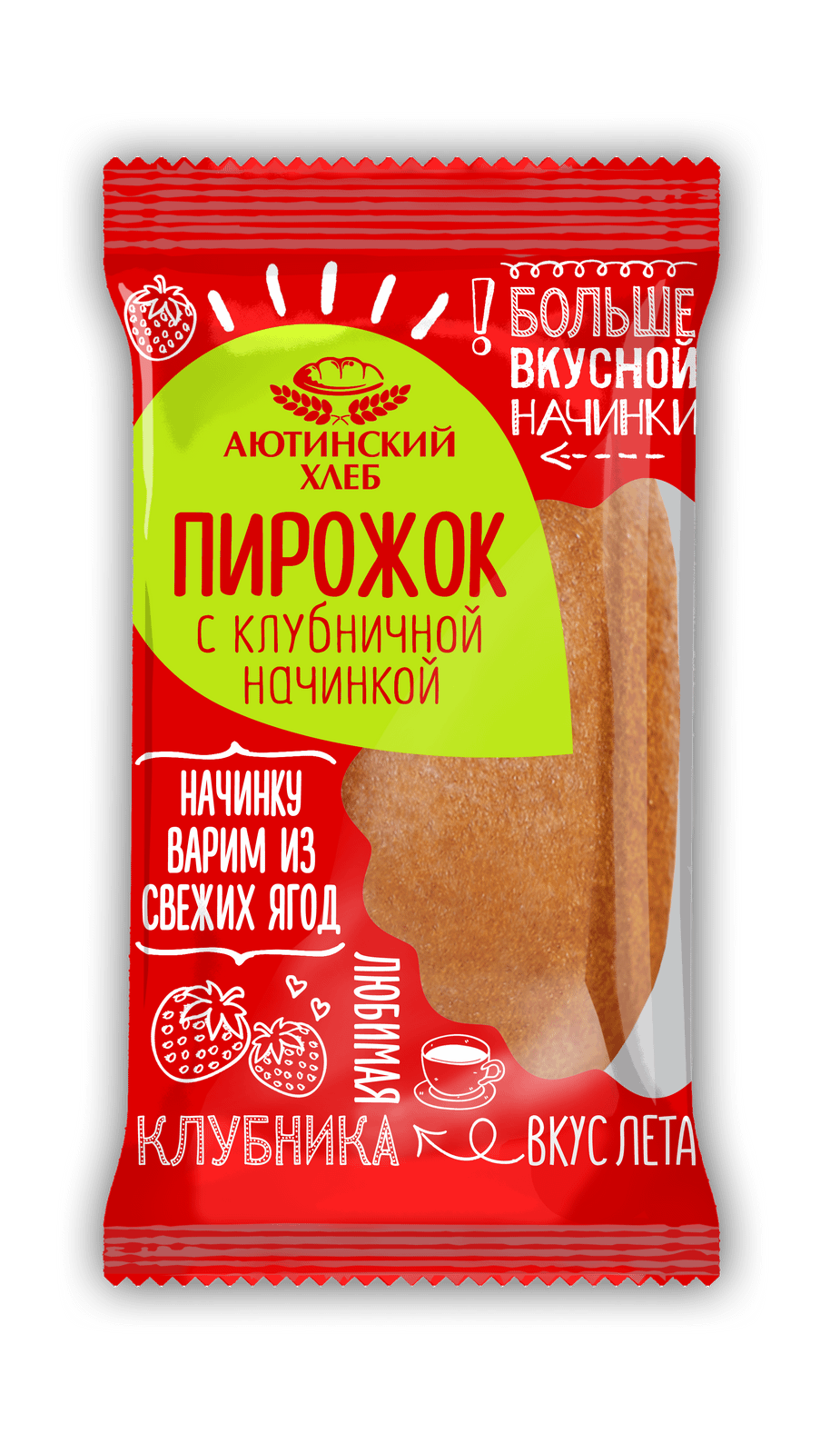 

Пирожок Аютинский Хлеб с клубникой 70 г