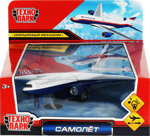 

Игрушка ТЕХНОПАРК Самолет со световыми и звуковыми эффектами в ассортименте 1 шт., металл