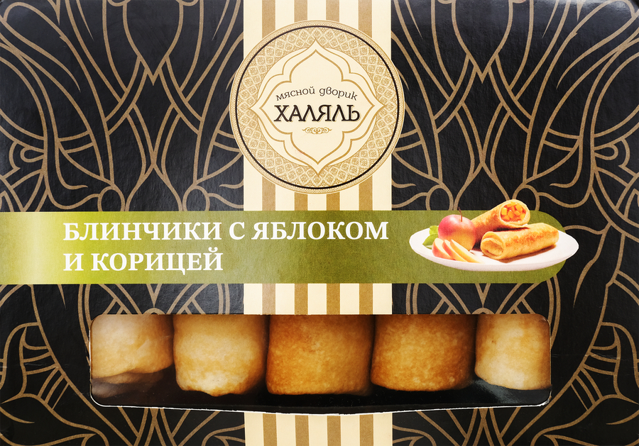 

Блины Мясной дворик Халяль с яблоками и корицей замороженные 350 г
