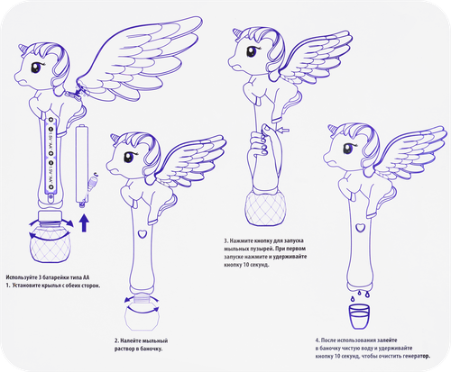 

Генератор мыльных пузырей Bigga Единорог со световыми и звуковыми эффектами 100 мл цвет в ассортименте