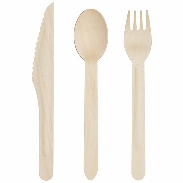 Набор приборов одноразовых деревянных
