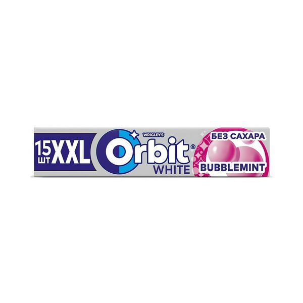 Жевательная резинка ORBIT белоснежный bubblemint  XXL  вес 20,4г Wrigley РОССИЯ