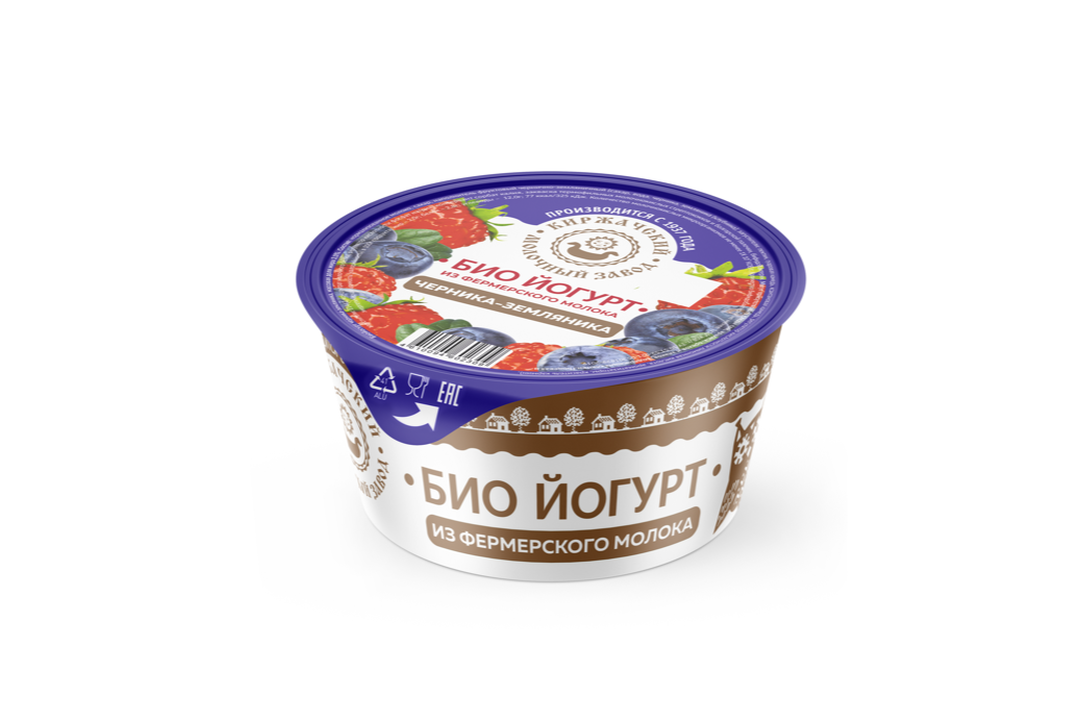 

Биойогурт Киржачский Молочный Завод черника-земляника 2% 120 г