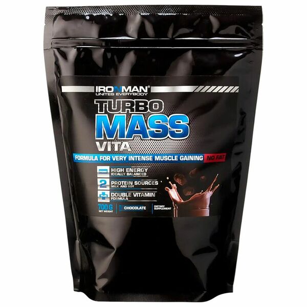 Гейнер Ironman Turbo Mass со вкусом шоколада 700 г