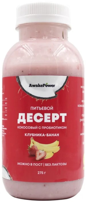

Десерт AwakePower vegan кокосовый клубника-банан 275 г
