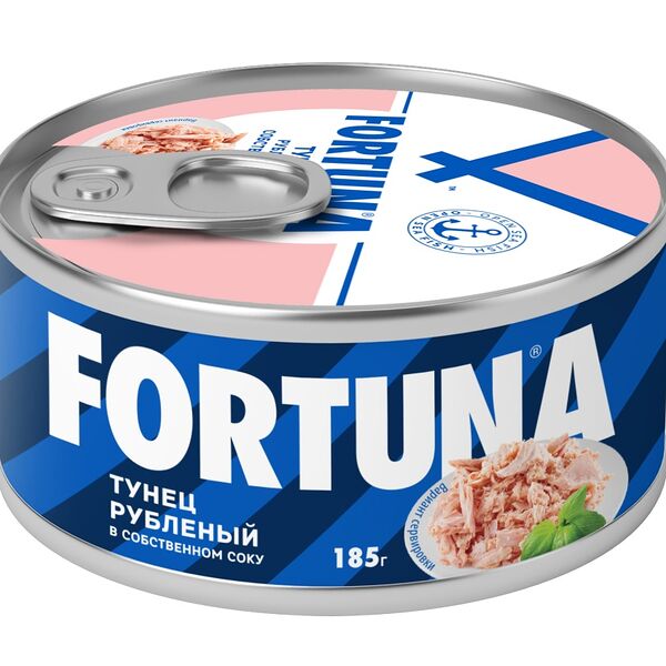 Тунец Fortuna рубленый в собственном соку 185 г