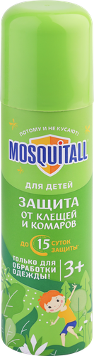 

Аэрозоль для детей Mosquitall Защита от клещей и комаров 150 мл