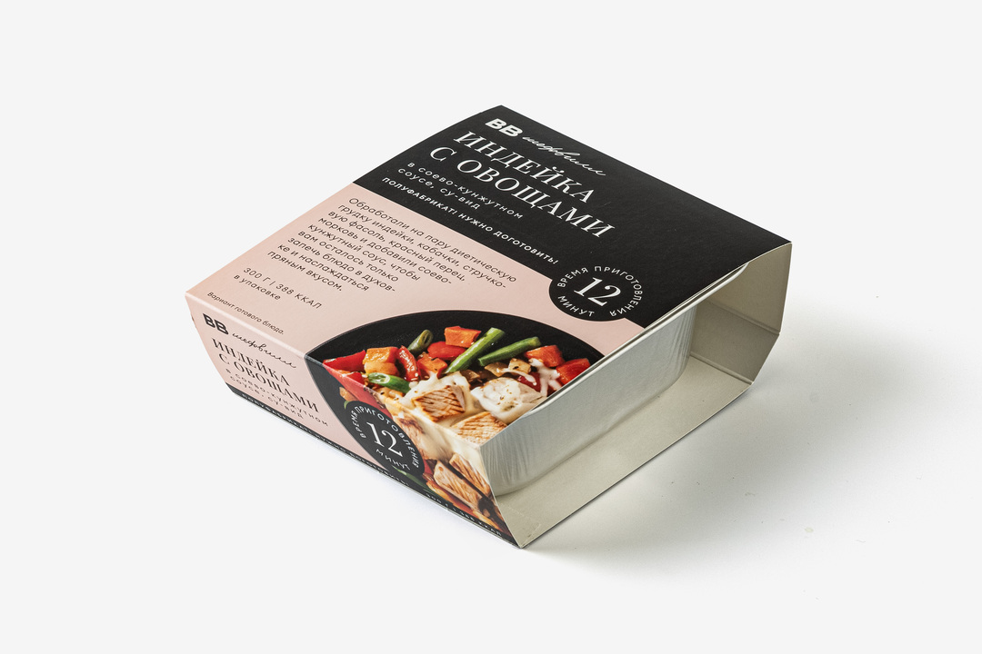 

Индейка с овощами ВкусВилл в соево-кунжутном соусе, су-вид 300 г