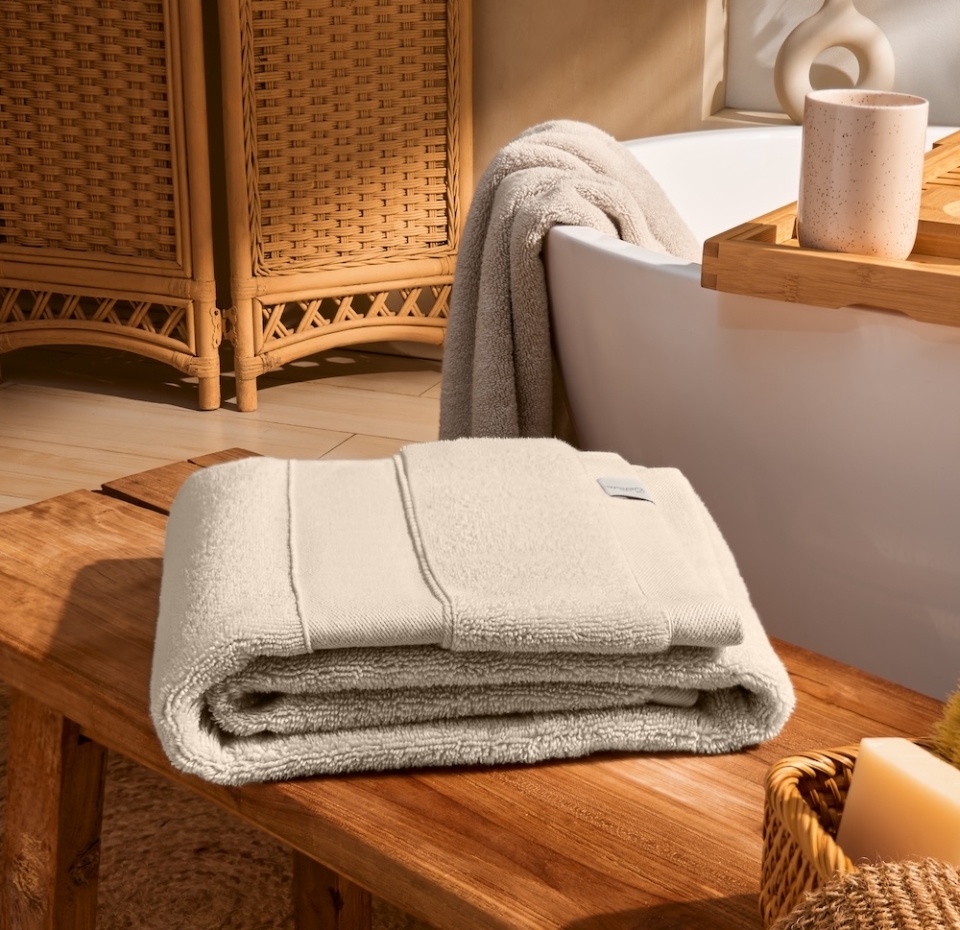 

Полотенце банное Азбука Вкуса Детали бежевое 70x150 см, 1 шт.