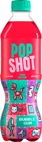 Напиток безалкогольный Pop Shot Бабл-Гам 500 мл