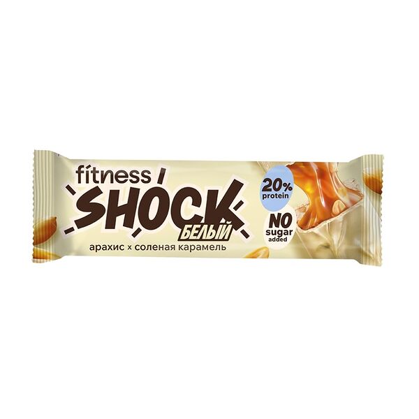 Батончик глазированный Fitnes Shock соленая карамель 50 г