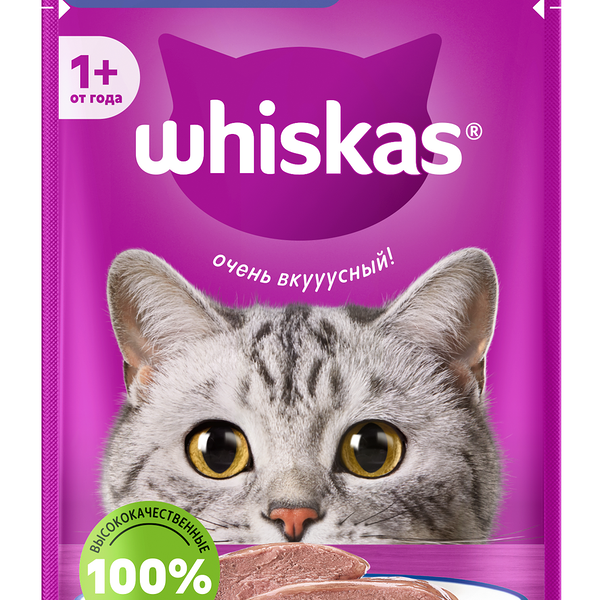 Корм влажный для кошек Whiskas Паштет форель 75 г