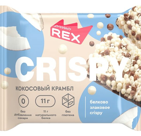 Протеиновое печенье ProteinRex Crispy кокосовый крамбл 55 г