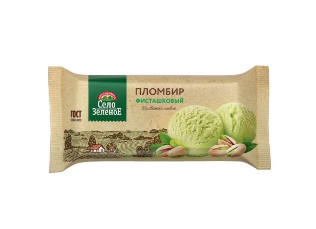 

Пломбир Село Зелёное фисташковый 15% 180 г