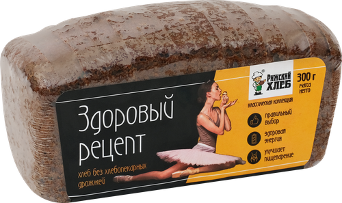 

Хлеб Рижский Хлеб Здоровый рецепт бездрожжевой заварной 300 г