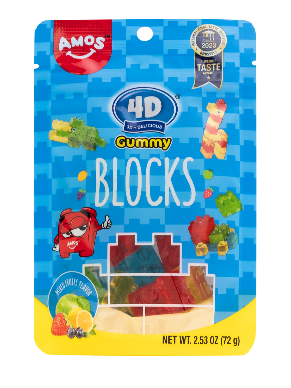 

Мармелад жевательный Amos Blocks Фруктовый микс, 72 г
