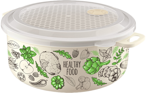 Емкость Бытпласт для холодильника и Свч печи 1 шт дизайн в ассортименте