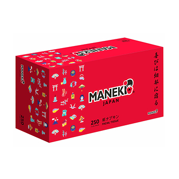 

Салфетки бумажные Maneki RED 2 слоя белые 250 шт Китай