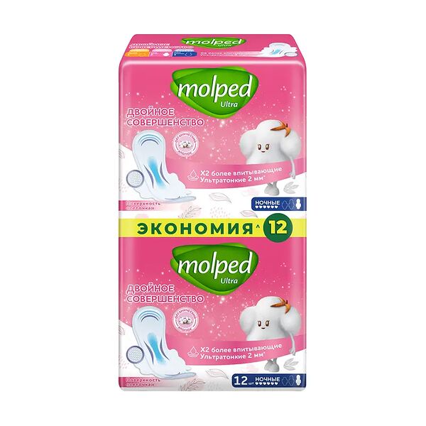 Прокладки, Molped, ночные, 12 шт.