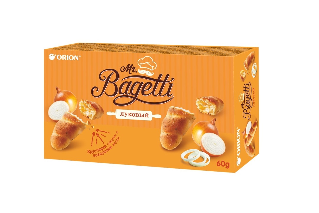 

Печенье Orion Mr. Bagetti затяжное луковое 60 г