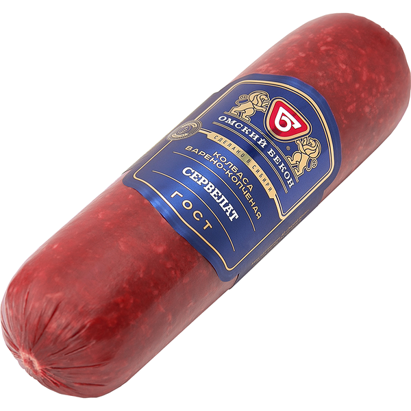 Колбаса варено-копченая Омский Бекон Сервелат 380 г