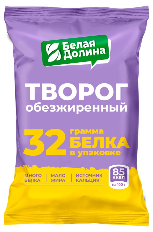 

Творог Белая Долина обезжиренный 0.5% 180 г