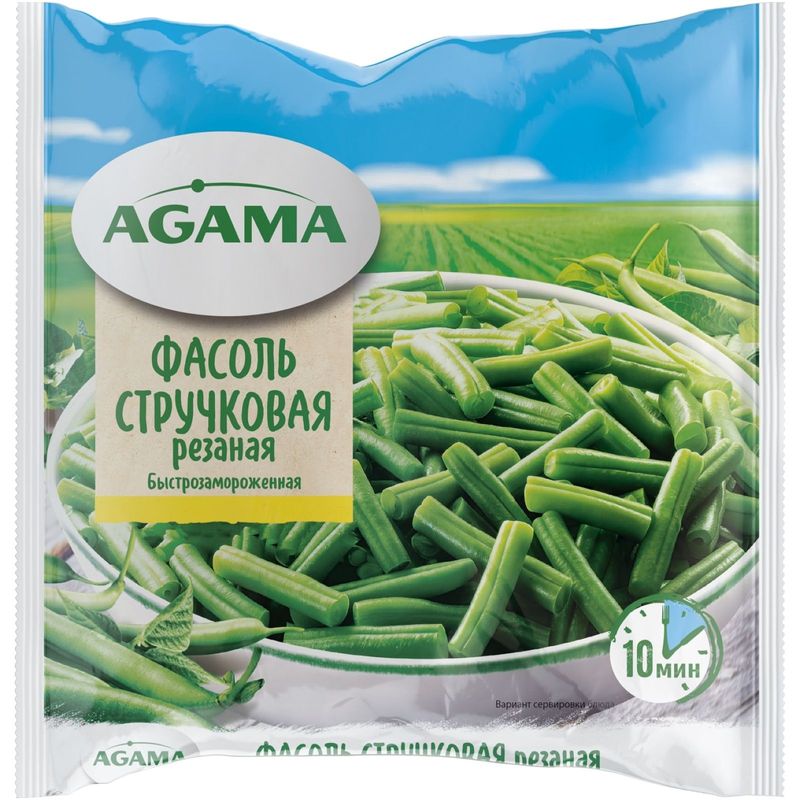 

Фасоль Agama/Hortex стручковая быстрозамороженная резаная 400 г