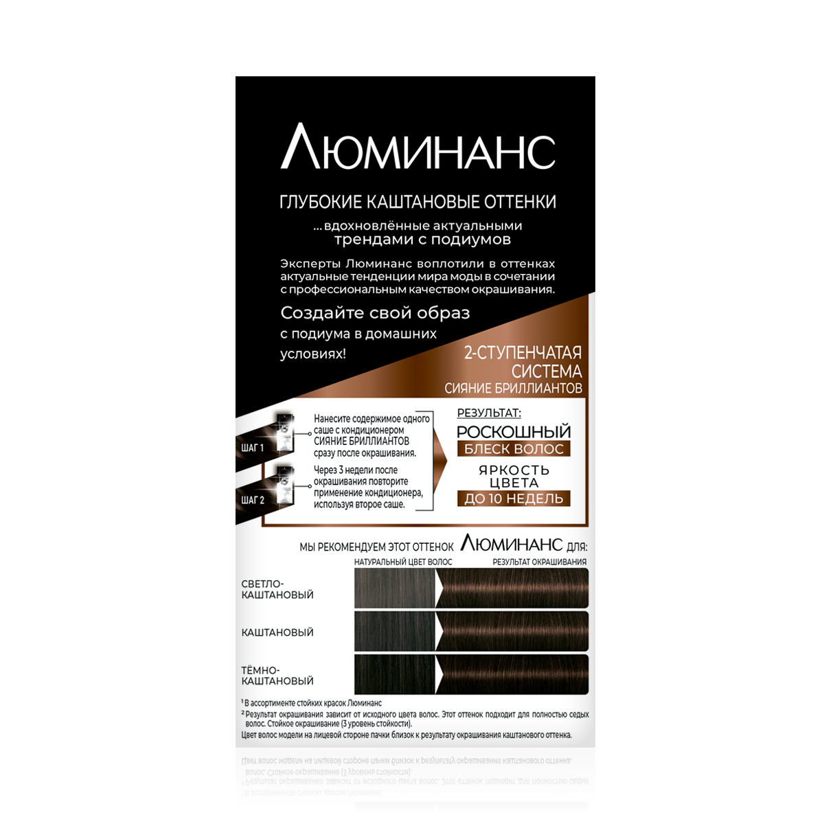 

Стойкая краска для волос Люминанс 5.6 Бархатный каштановый 150 мл