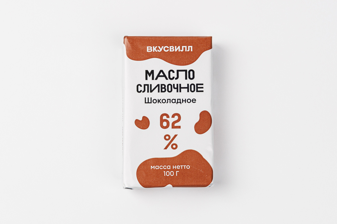 

Масло ВкусВилл сливочное шоколадное 62% 100 г