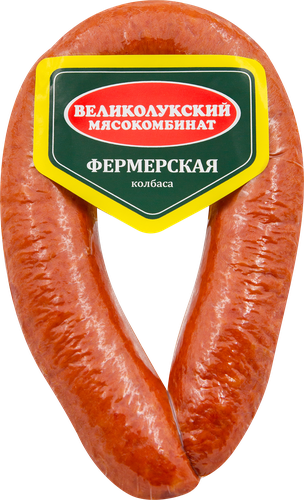 

Колбаса Великолукский Мясокомбинат Фермерская полукопченая категории А весовая