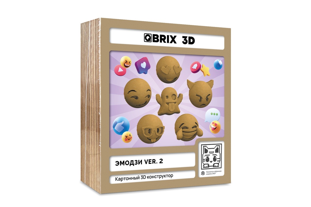 

Конструктор картонный Qbrix 3D Эмодзи V.2
